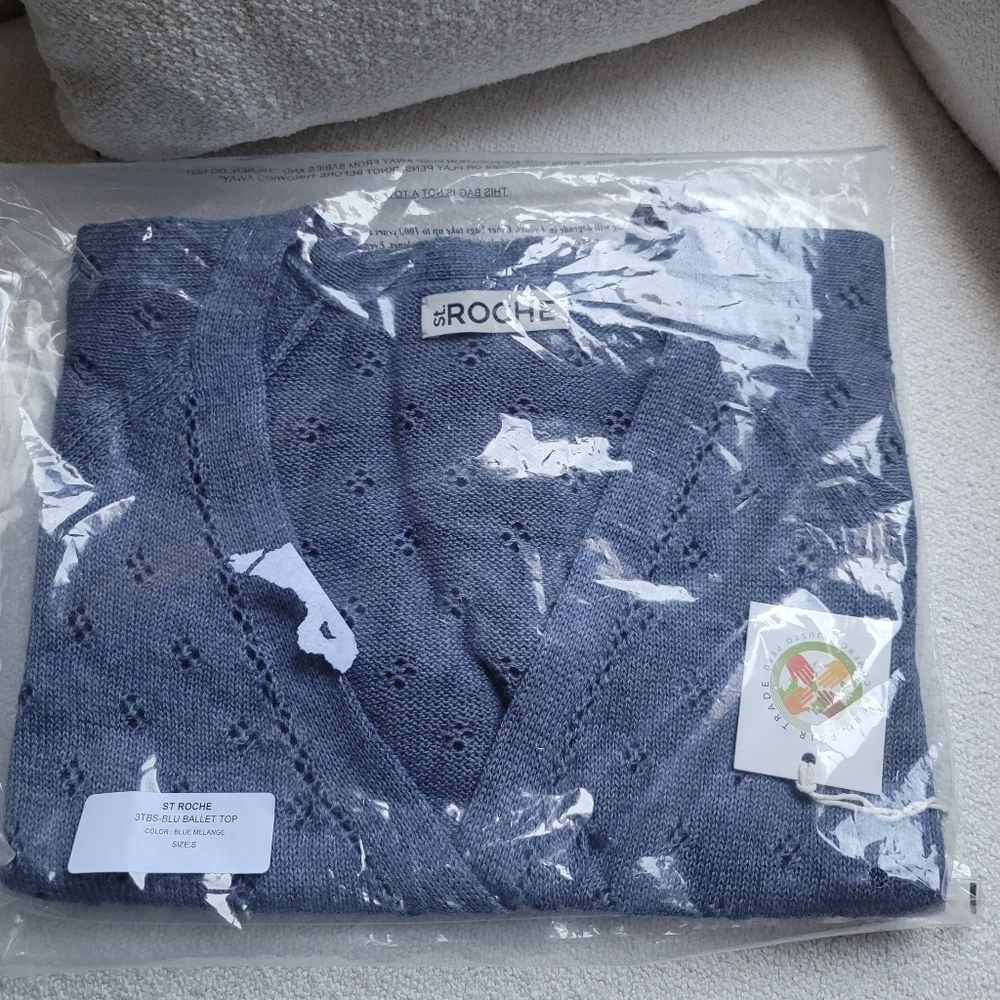 ST. ROCHE, Ballet Top, Blue Melange, Size Small,‎ NWT! - Picture 11 of 11